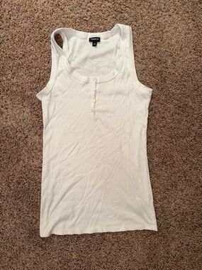 Torrid White Button Front Tank - Size 0